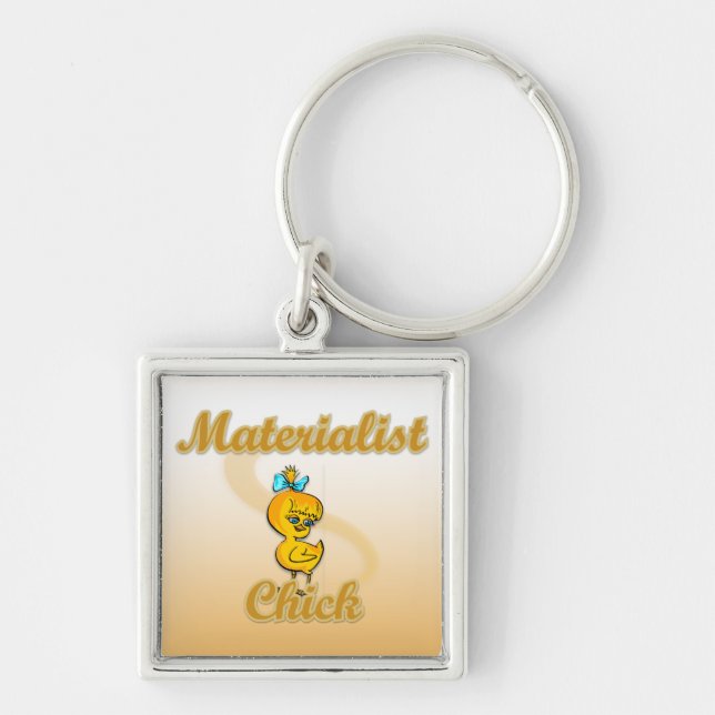 Materialist Chick Key Ring (Front)