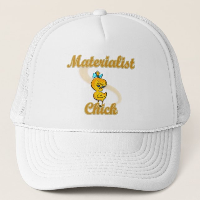 Materialist Chick Trucker Hat (Front)