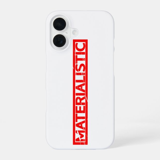 Materialistic Stamp iPhone 16 Case (Back)