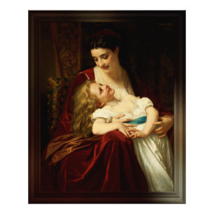 Maternal Affection by Hugues Merle Photo Print