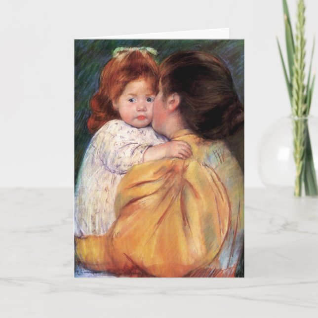 Maternal Kiss | Mary Cassatt Card (Front)