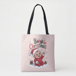 Maternity Baby's 1st Christmas Pregnancy Announce Tote Bag