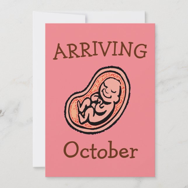 Maternity, Birth Month T-Shirt Invitation (Front)