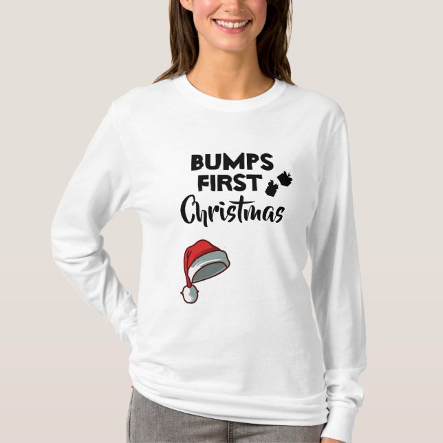 Maternity Bumps First Christmas T-Shirt (Front)