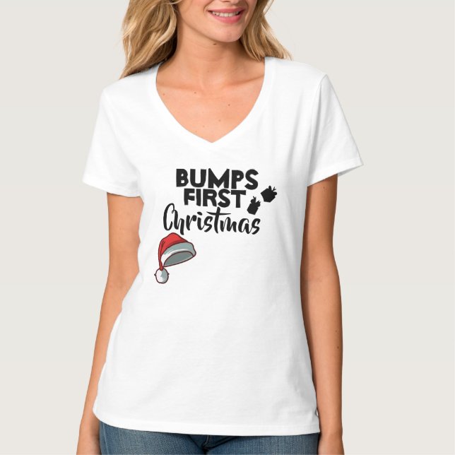 Maternity Bumps First Christmas T-Shirt (Front)