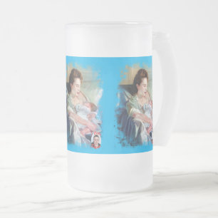 Maternity Frosted Glass Beer Mug