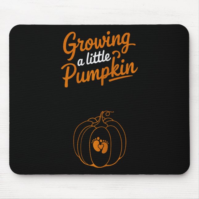 Maternity Growing A Little Pumpkin Thanksgiving Pr Mouse Pad (Front)