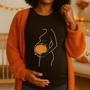 Maternity Halloween Pumpkin Inside Belly T-Shirt