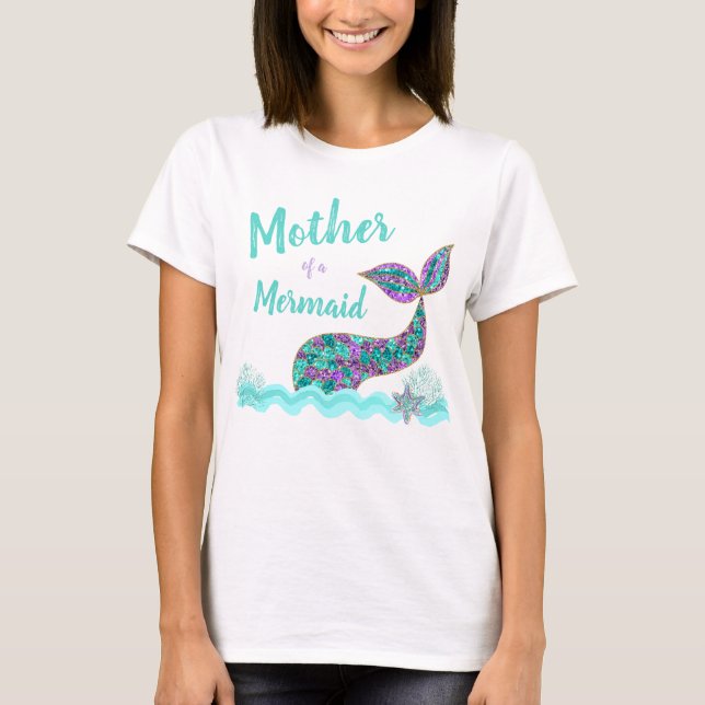 Maternity Mother of a Mermaid, birthday tshirt (Front)
