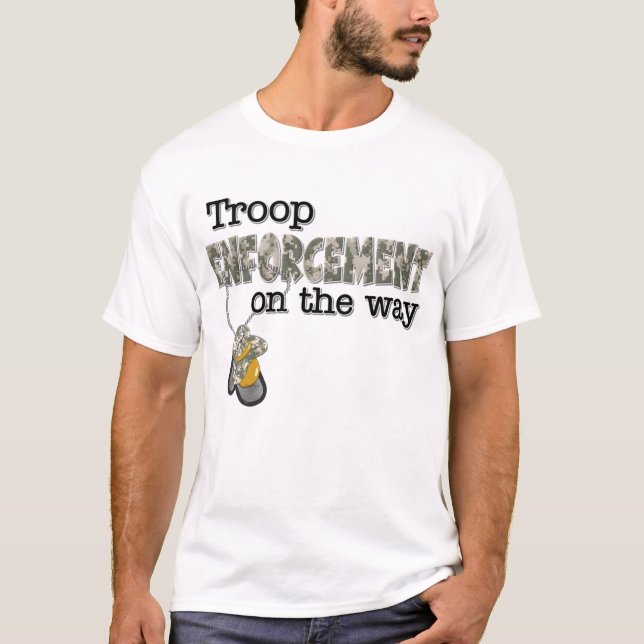 Maternity Troops Enforcement On The Way T-Shirt (Front)