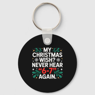 Math 67 Meme Funny Six Seven Christmas Student 6 7 Key Ring
