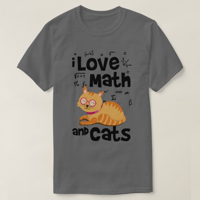 Math And Cats T-Shirt (Design Front)