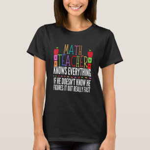 Math Art For Men Women Student Cool Math Teacher T-Shirt