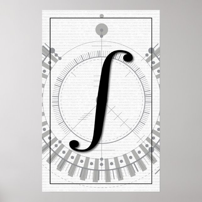 Math Art - Integral Poster (Front)