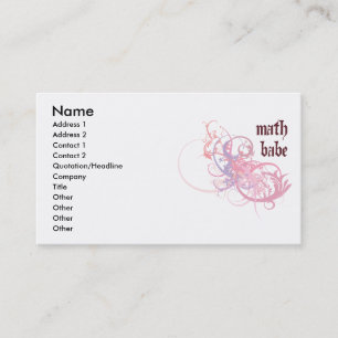 Math Babe Business Card