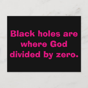 Math Black Hole Postcards