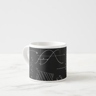 Math blackboard espresso cup