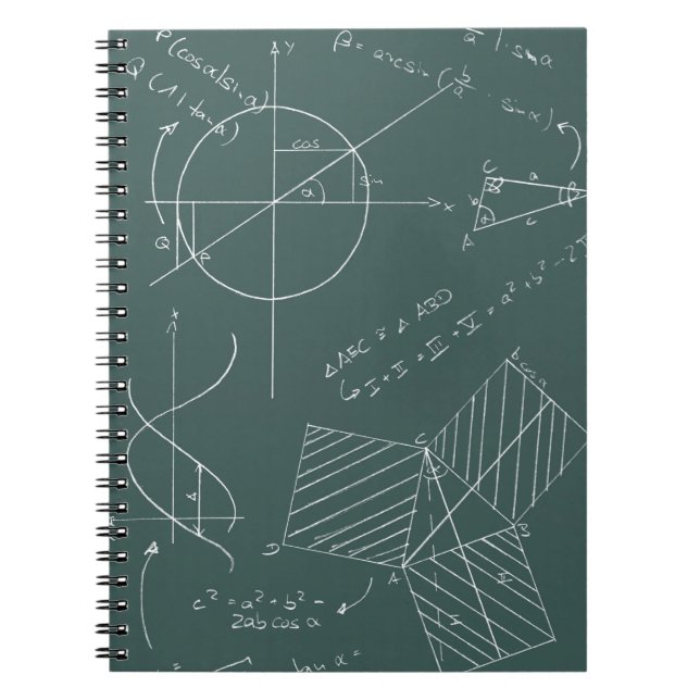 Math blackboard spiral notebook (Front)