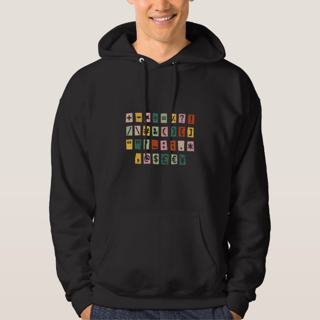 Math Calculation Symbols Hoodie (Front)