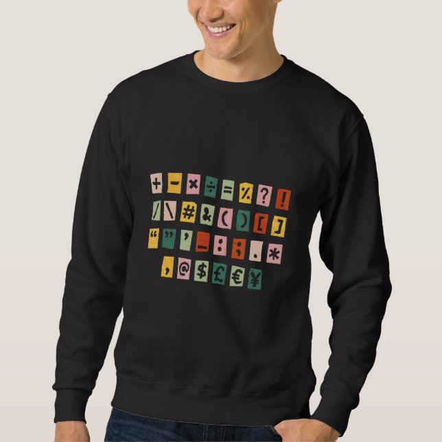 Math Calculation Symbols Sweatshirt (Front)