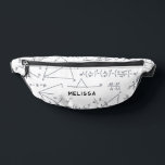 Math Calculations and Shapes Pattern Personalised Bum Bags<br><div class="desc">The perfect blend of style and functionality to keep your essentials organised on the go. This fanny pack features a stunning math patterned background, adding a touch of individuality to your everyday carry. Whether you're storing makeup, tech accessories, or travel essentials, its interior and construction ensure your items easy to...</div>