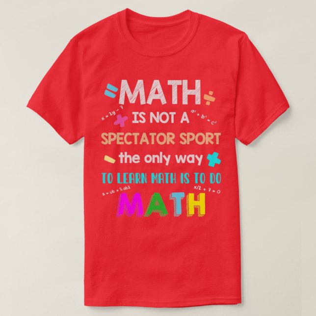 Math Calculator Math Facts Math 3rd Grade Math 4th T-Shirt (Design Front)