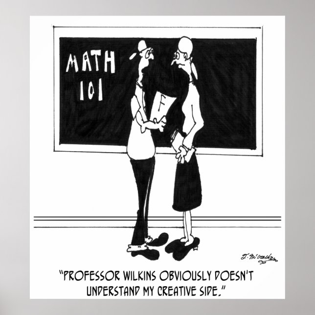 Math Cartoon 6838 Poster (Front)