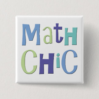 Math Chic 15 Cm Square Badge