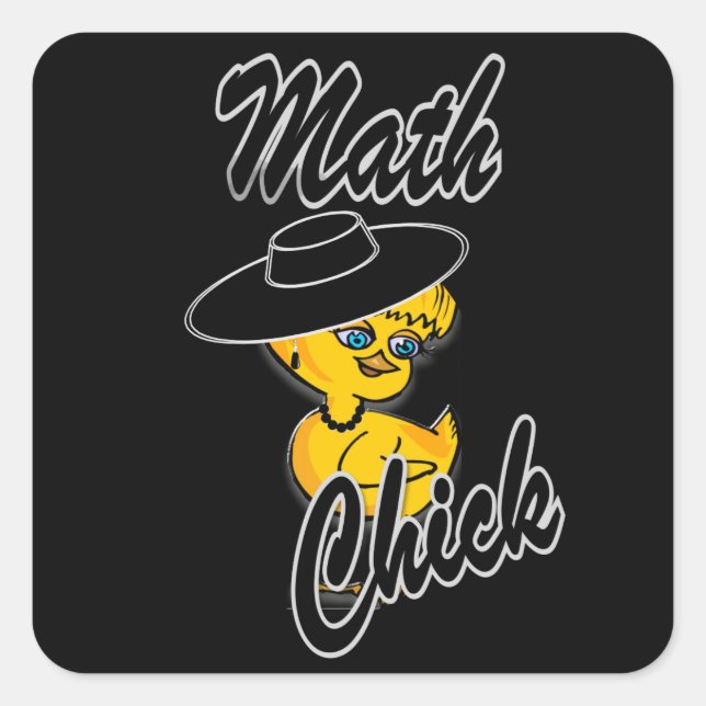 Math Chick #4 Square Sticker (Front)