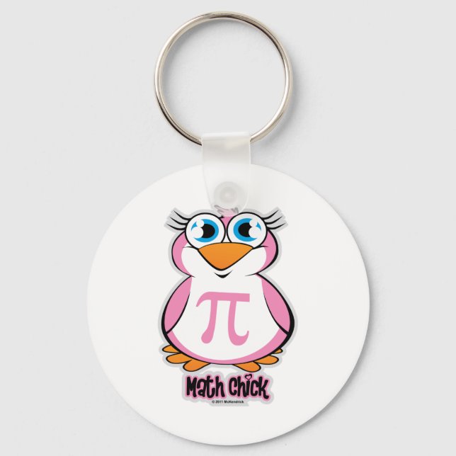 Math Chick Key Ring (Front)