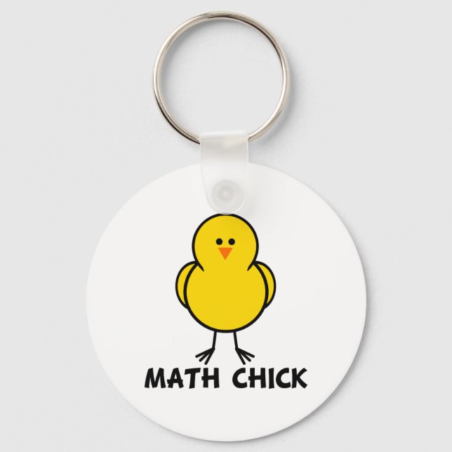 Math Chick Key Ring (Front)