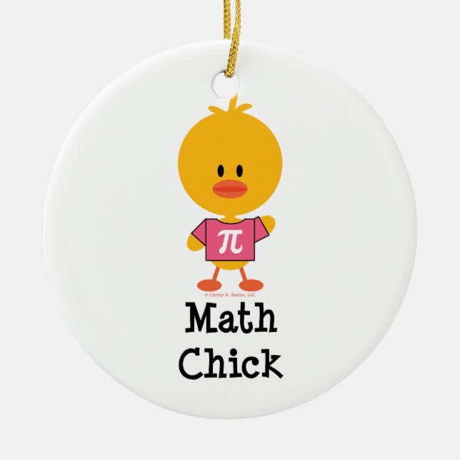 Math Chick Ornament (Front)