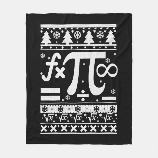 Math Christmas  Fleece Blanket (Front)