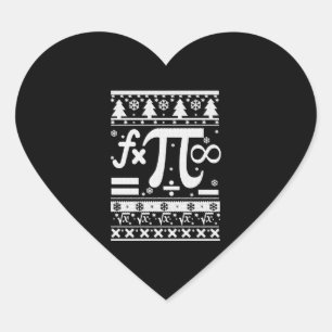 Math Christmas  Heart Sticker