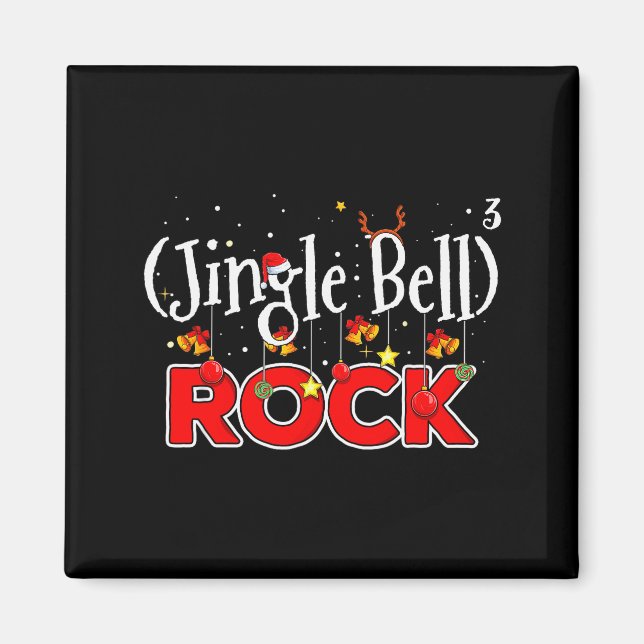 Math Christmas Jingle Bells Rock Math Funny Christ Magnet (Front)