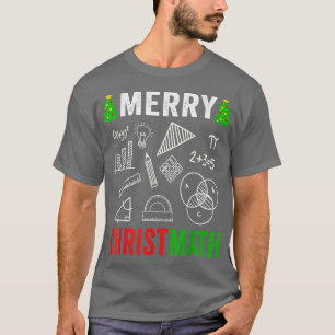 Math Christmas Merry Christmas Math Teacher Women T-Shirt