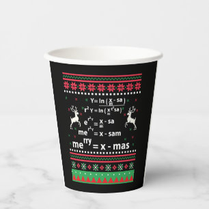 MATH CHRISTMAS PAPER CUPS