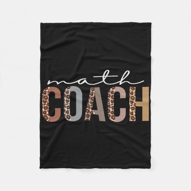 Math Coach Leopard Appreciation Fun For Women For  Fleece Blanket (Front)