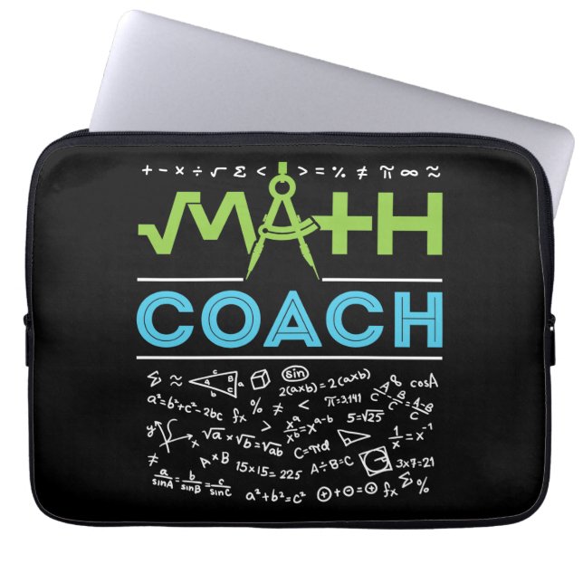 Math Coach Mathematics Tutor Laptop Sleeve (Front)