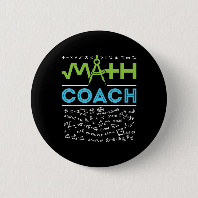 Math Coach Teacher Appreciation Back to School  6 Cm Round Badge (Front)
