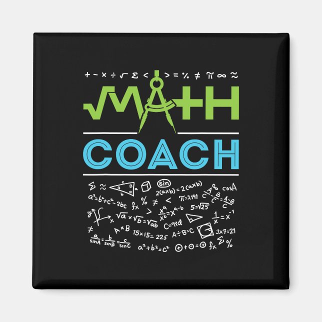 Math Coach Teacher Appreciation Back to School  Magnet (Front)