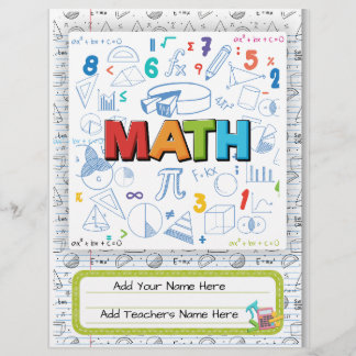 Math Custom Binder Cover | Editable Design Flyer