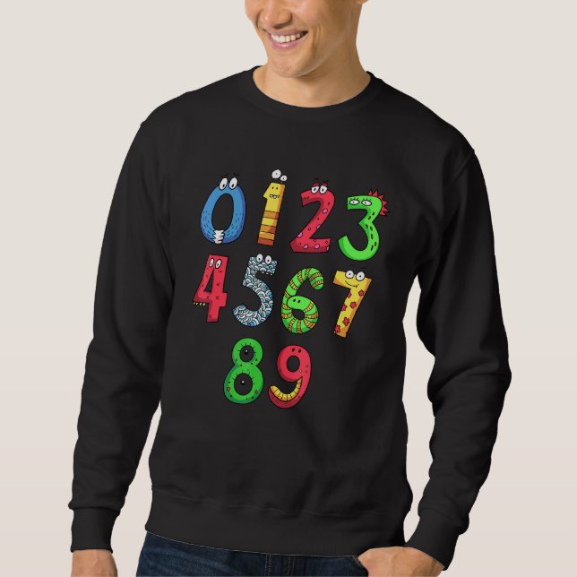 Math Day Numbers Learning Best Preschool Education Sweatshirt (Front)