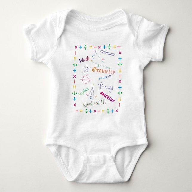 Math Design Baby Bodysuit (Front)