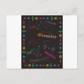 Math Design Black Postcard