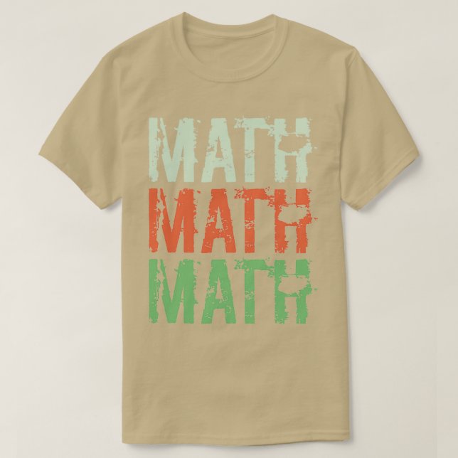 Math Distressed T-Shirt (Design Front)