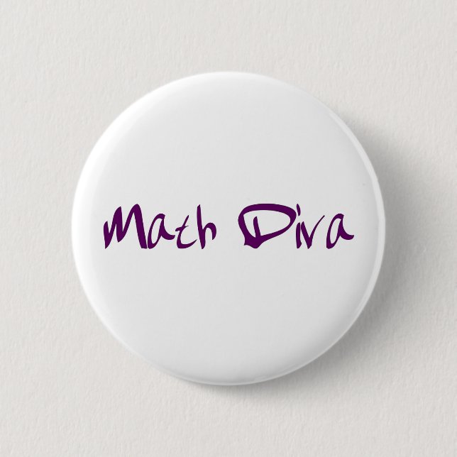 Math Diva 6 Cm Round Badge (Front)