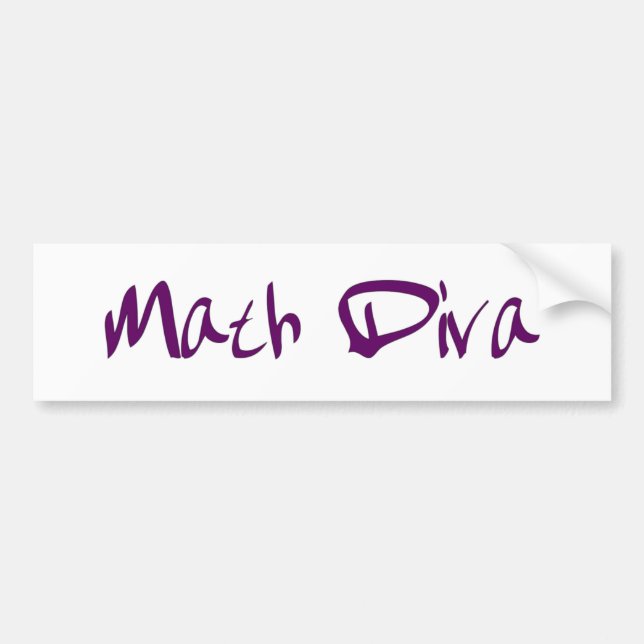 Math Diva Bumper Sticker (Front)