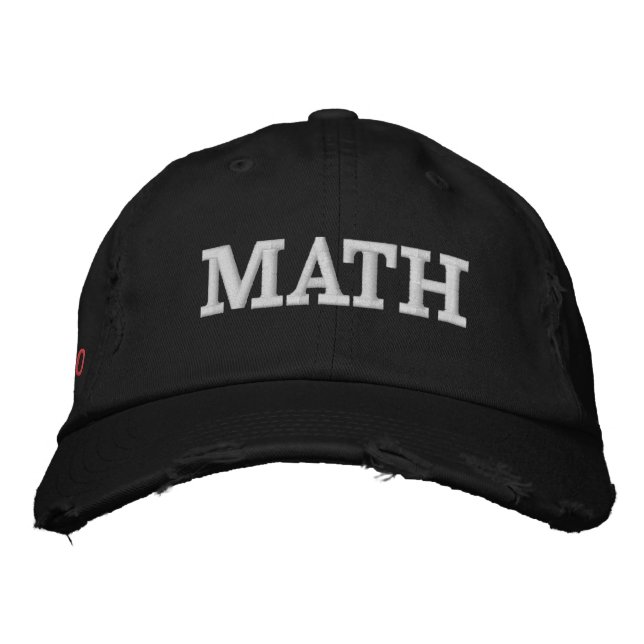 'MATH' Embroidered Hat (Front)