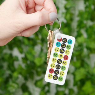 Math equals Fun Colorful Funny Mod Pi Keychain